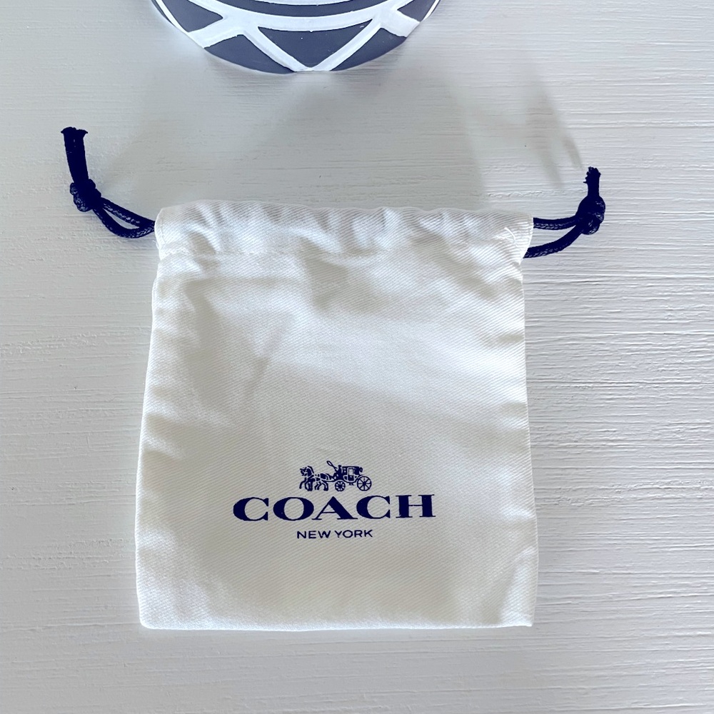 Coach Drawstring Jewelry Dust Bag Pouch 4.5x5”
